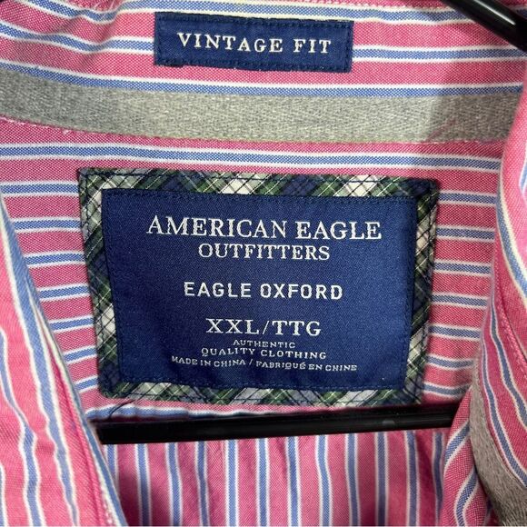 Mens American Eagle Outfitters Salmon Long Sleeve Button Down Shirt 0635 - Picture 5 of 10